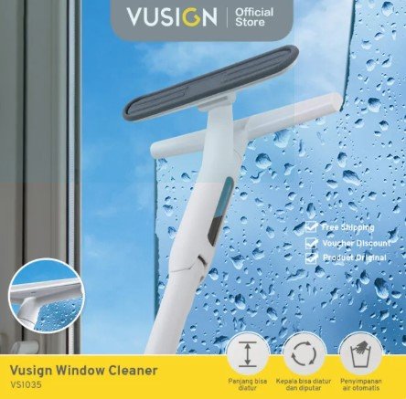 Pembersih Jendela Teleskopik 2-in-1 - Alat Kebersihan